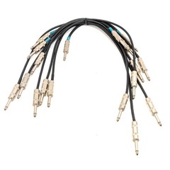 Lot of 9 Pro Co / Unbranded 1/4″ Patch Cables Assorted Lengths