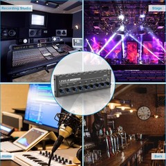 Audio Mixer, Stereo Line Mixer for Sub-Mixing, Ultra Low-Noise, 8-Channel, 1/…