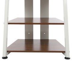 4-Tier AV Media Stereo Stand Console With Storage Shelves Holder Load 110.23lbs