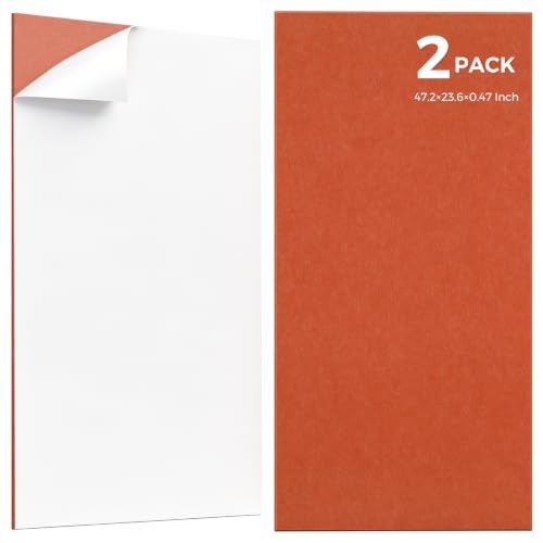 Acoustic Wall Panels Thickened Sound Proof Panel | Peel 2 Pack Honey Orange