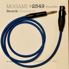 1-30 ft Mogami 2549 Blue | Choose Neutrik XLR/TRS | TOKYO_made | Bulk Ready