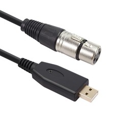 XLR Female to USB Audio Cable Microphone to USB Interface Converter Adapter