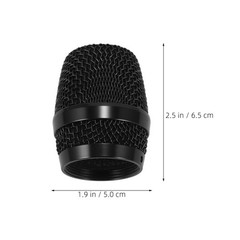 2 Pcs Microphone Mesh Hood Wireless Grill Metal Replacement Grille Head
