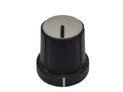 17mm Black D-Shaft Knob with Grey Cap & Black Indicator – Aphex Rane Presonus