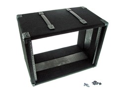 PROCRAFT 8U 12″ Deep Rack Case in Black Carpet Wrap – Top Handles w/ Rack Screws