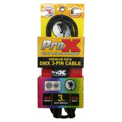 10 pack ProX XCP-DMX03 3ft XLR3-M to XLR3-F 22AWG DMX Premium OFC Cable 110-ohm