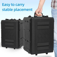 6U Rack Case 19″ Rackmount Flight Cases Portable Carry w/Microphone Compartments