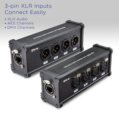 NEW 4 Channel 3 Pin Multi Network XLR Cable Breakout for Stage Sound Lightin