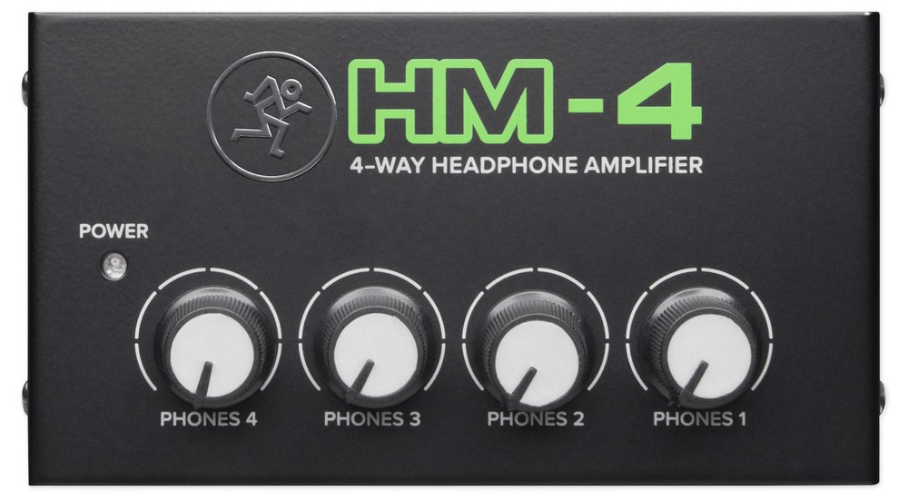 Mackie HM-4 4-Way Distribution Headphone Amplifier Amp w/4 Headphone Outputs