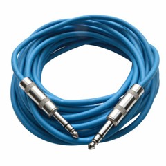 SEISMIC AUDIO – 6 Pack of Blue 1/4″ TRS 25′ Patch Cable – Balanced – Effects EQ
