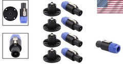 Durable Speakon Cable Adapter Set – 4 Pole Locking Connectors for Speakers