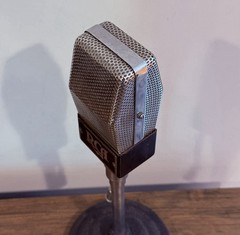 Vintage RCA 74-B MI-4036-D Ribbon Microphone Tested Working w/ Desk Stand