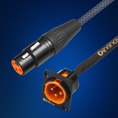 XLR Pass Through Cable, XLR Male Panel Mount to Female Connector Adapter, Mic…