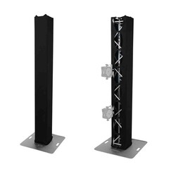 2 Prox 8.20 Ft Black DJ Box Truss Cover Scrim 3 side Coverage