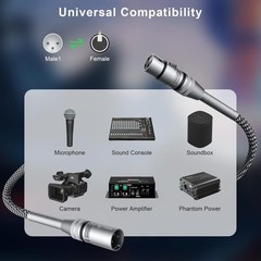 High-Speed 10ft Microphone Cable with Braided Nylon – Ultimate Compatibility