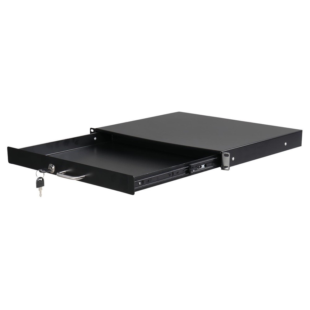 1U Rack Mount DJ 19″ Rack Road Case Equipment Deep Drawer Locking with Keys