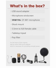 ZINGYOU Desktop Microphone Set Condenser Microphone Professional Studio