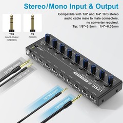 8-Channel Mini Audio Mixer Stereo Line Mixer for Guitars Drums Keyboards