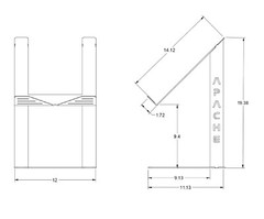 Apache DJ Stands for CDJs cdj nexus 2000, 3000, xdj 1000 technics, denon (Pair)