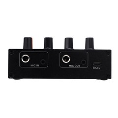 Microphone Preamplifier Compact Adjustable Gain For Studio Use Black Recommended