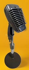 Shure Sonodyne Microphone Model 51 With Atlas Sounds Stand Very Nice Condition