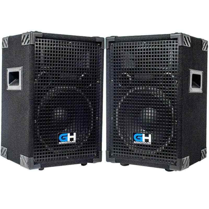 Pair of Passive 10 Inch 2-Way PA/DJ Loudspeaker Cabinets – 600 Watts Full Range