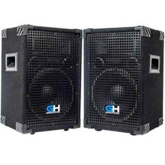Pair of Passive 10 Inch 2-Way PA/DJ Loudspeaker Cabinets – 600 Watts Full Range