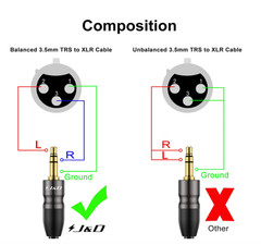 Xlr To 3.5mm Microphone Cable Pvc Shelled Xlr Female To 3.5mm 1/8 Inch Trs Male
