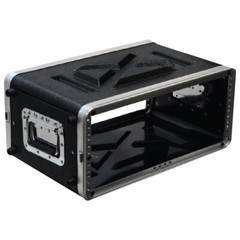 Lightweight 4 Space Mid-Size ABS Rack Case – 4U PA DJ Medium Depth Rack Case