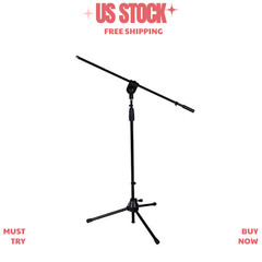 NEW Microphone Stand Boom Arm Floor Podium Studio Adjustable 38.5-66in Foldable