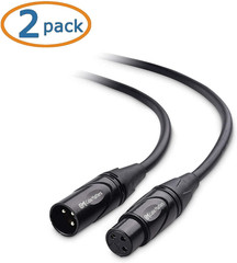 Cable Matters 2-Pack Premium XLR Microphone Cable 3 Feet & 1-Pack 6.35Mm (1/4 In