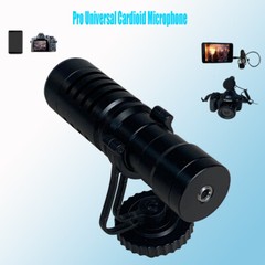 Camera Shotgun Microphone Video Supercardioid Mic For Smartphone DSLR Computer