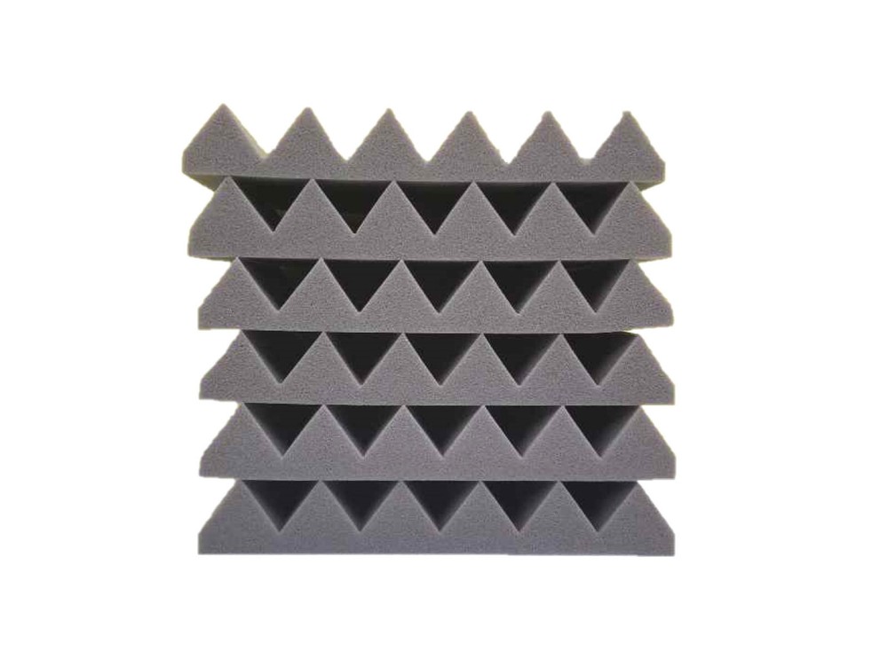 6 Pack Wedge Premium Acoustic Sound Proofing Studio Foam Wall Tiles 12×12 x2 Gry