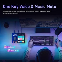 MAONO MaonoCaster G1 NEO Gaming Audio Mixer Interface RGB Bluetooth 48V Phantom