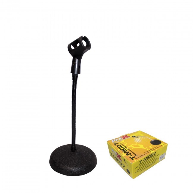 Pro X Gooseneck Desktop Microphone Stand With 6″ Round Base