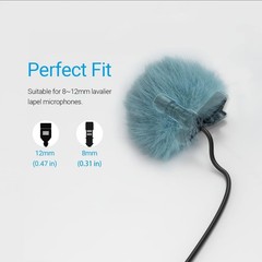 Wind Muff Dead cat for lavalier Lapel Microphone, Outdoor Furry Windscreen fo…