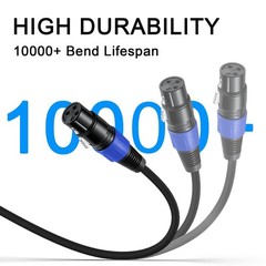 3.3FT-1 Pack 3.5mm TRS to 2 XLR Cable, Black, Unbalanced 1/8 TRS Male to Dual…