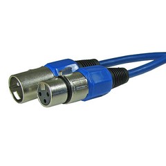 2 MALE FEMALE 3pin XLR mixer to powered speaker cables 100ft foot 30m meter lead