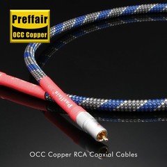 Audiophile OCC HiFi Coaxial Cable+RCA Plugs 75 Ohm Digital Wire Audio DAC Cord