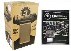 New Mackie Thrash 212 12″ 1300W Powered Loudspeakers with ProFX12V3 Mixer Bundle