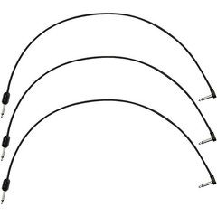 Fender Blockchain Straight to Angle Patch Cables, 3Pack 2 ft. Black