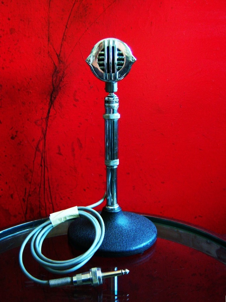 Vintage 1960’s Astatic 10-C ceramic microphone Hi Z harp w F-11 cable adapter #1