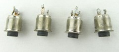 Switchcraft 913 Push Button Switch Black, Set of 4 – NOS, Free Ship
