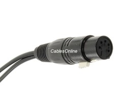 XLR 5-Pin Female to 2x 3-Pin Male Stereo or Dual-Elements Microphone Cable