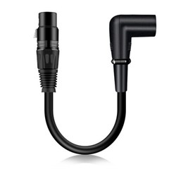 XLR Cable XLR Microphone Cable 3 Pins Right Angle Male to Female Balanced Cord