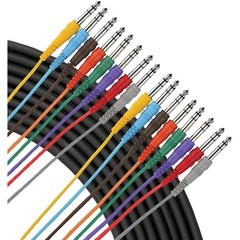 Livewire Essential 8Channel Snake TRS to TRS 6 ft. Black