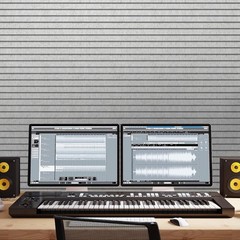 Self Adhesive Acoustic Wall Panels 4 Pack Large Soundproof Decor Gray