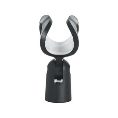 Gator Frameworks Wired Microphone Clip fits both US And Euro Hardwired Black