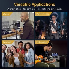 Professional Dynamic Handheld Microphone with High Sensitivity & 4.5M XLR Cable