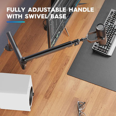 Adjustable Twist S6 Microphone Boom Arm with Cable Management for Streaming & Ga